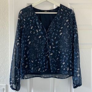 Blouse Only - size 34 - blue